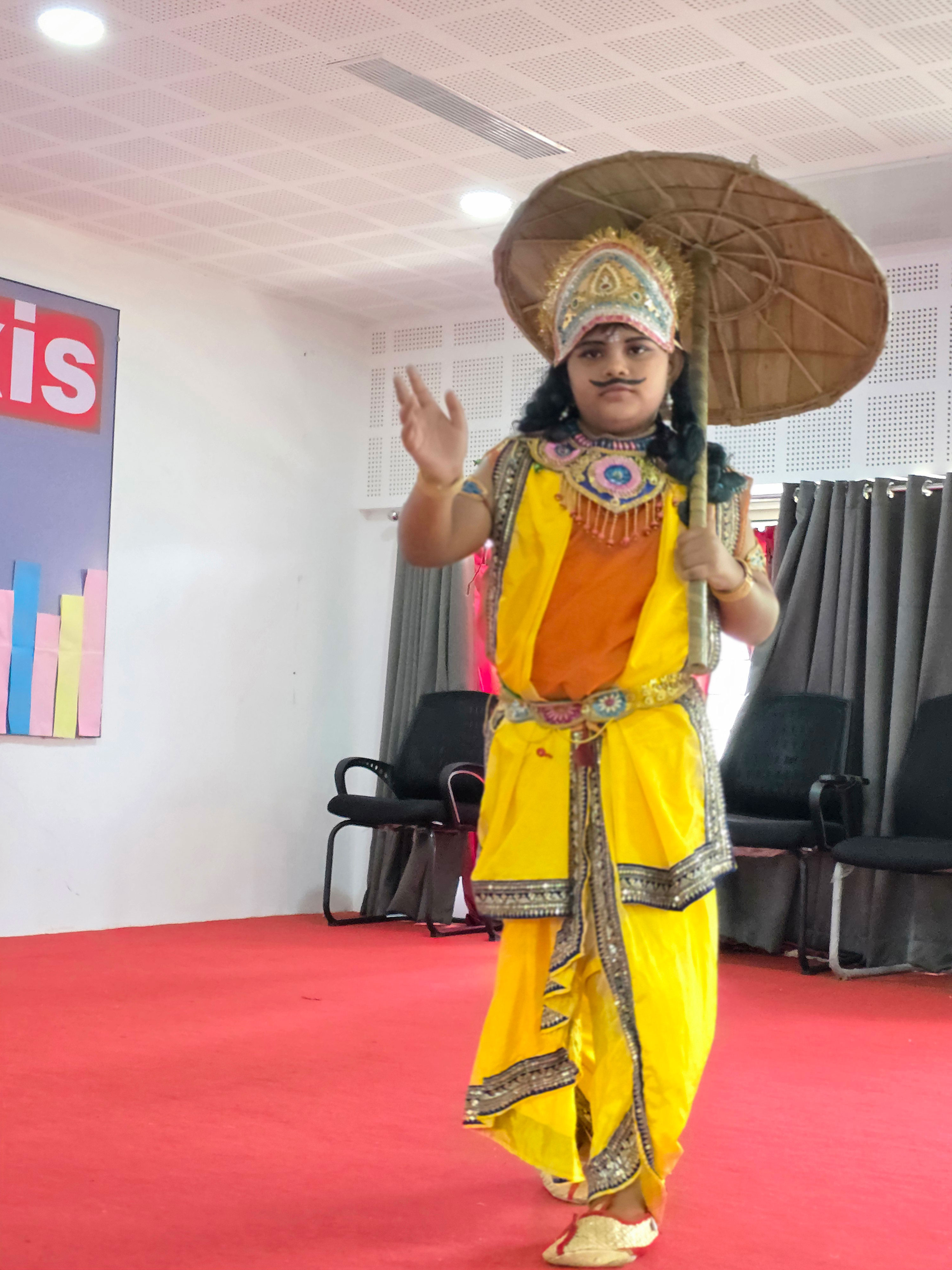 A candid moment from the Onam celebration